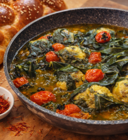 מתכון קציצות דג במנגולד, זעפרן ולימון